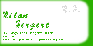 milan hergert business card